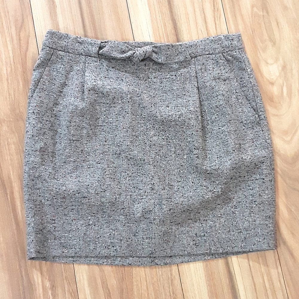 J. Crew Wool/Silk Blend Tweed Academia Preppy Classic Skirt.